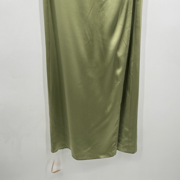 Reformation Barrow Silk Dress in Artichoke size 6 NWT - Picture 6 of 8